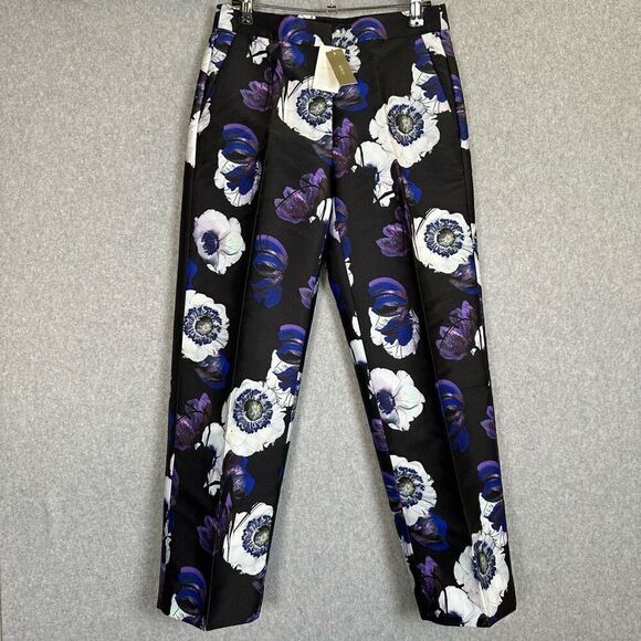 J. Crew Floral Poppy Patio Pants Womens 00 Preppy business - Picture 1 of 10